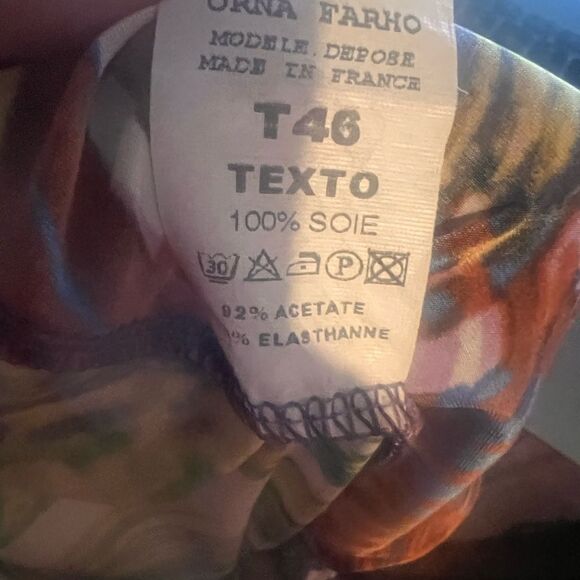 Orna Farho top Classic Paris Y2k Fashion beaded runway dress shirt pretty blouse - Picture 10 of 10